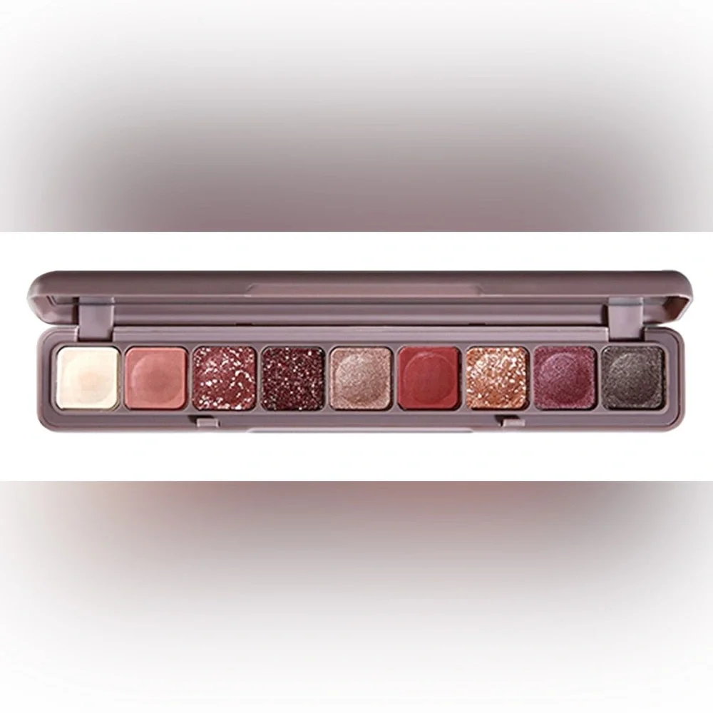 9-Color Warm Eyeshadow Palette - Peach & Rose Shades